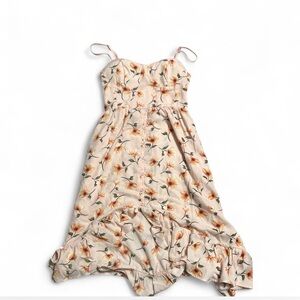 Floral Print Maxi Dress - Cream